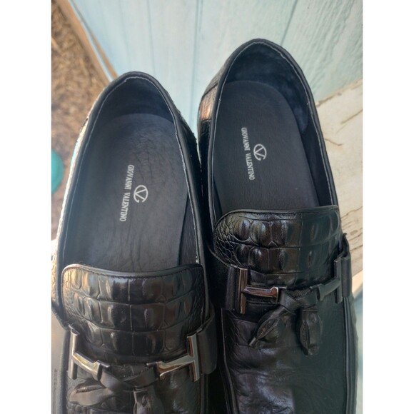 Giovanni Valentino Black Embossed Loafers - Men’s Size 265 (US 8.5) main image 6